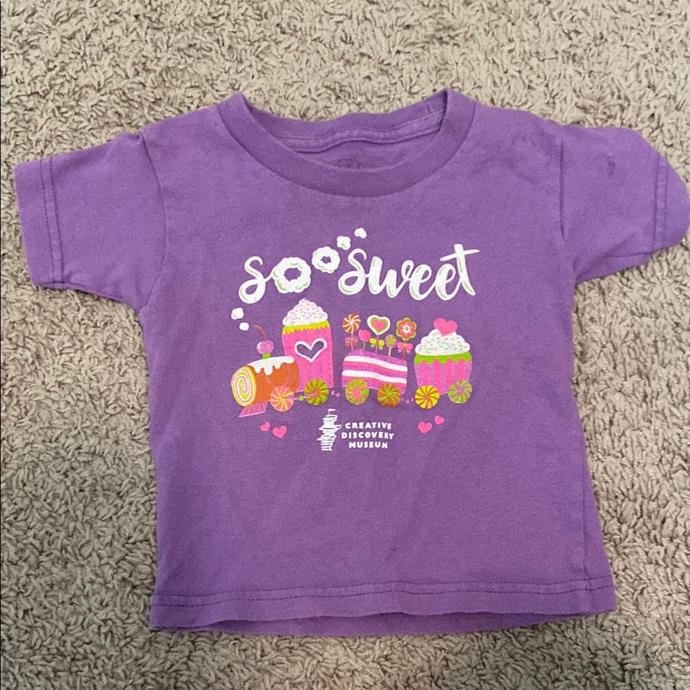 Vibrant Purple Short Sleeve Tee sweet train railroad
